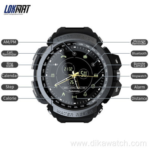 LOKMAT MK28 Sports Smart Watch Bracelet Information Push IP68 Waterproof Smartwatch Men Clock Watches For Ios and Android Call